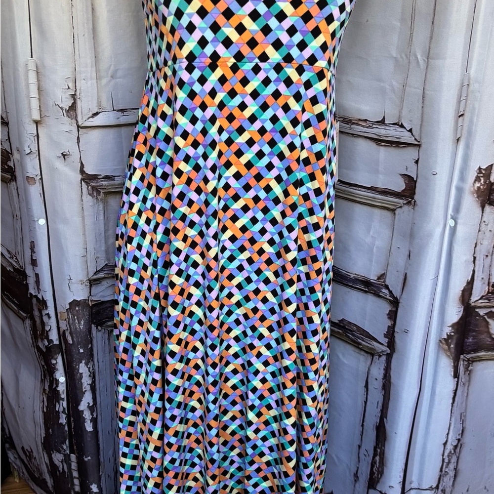 LuLaRoe black and orange maxi A-Line Skirt Resort Wear
